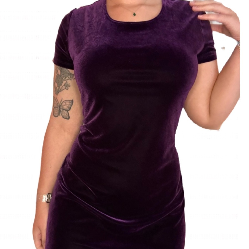 Vintage 90s Velvet Velour Dress